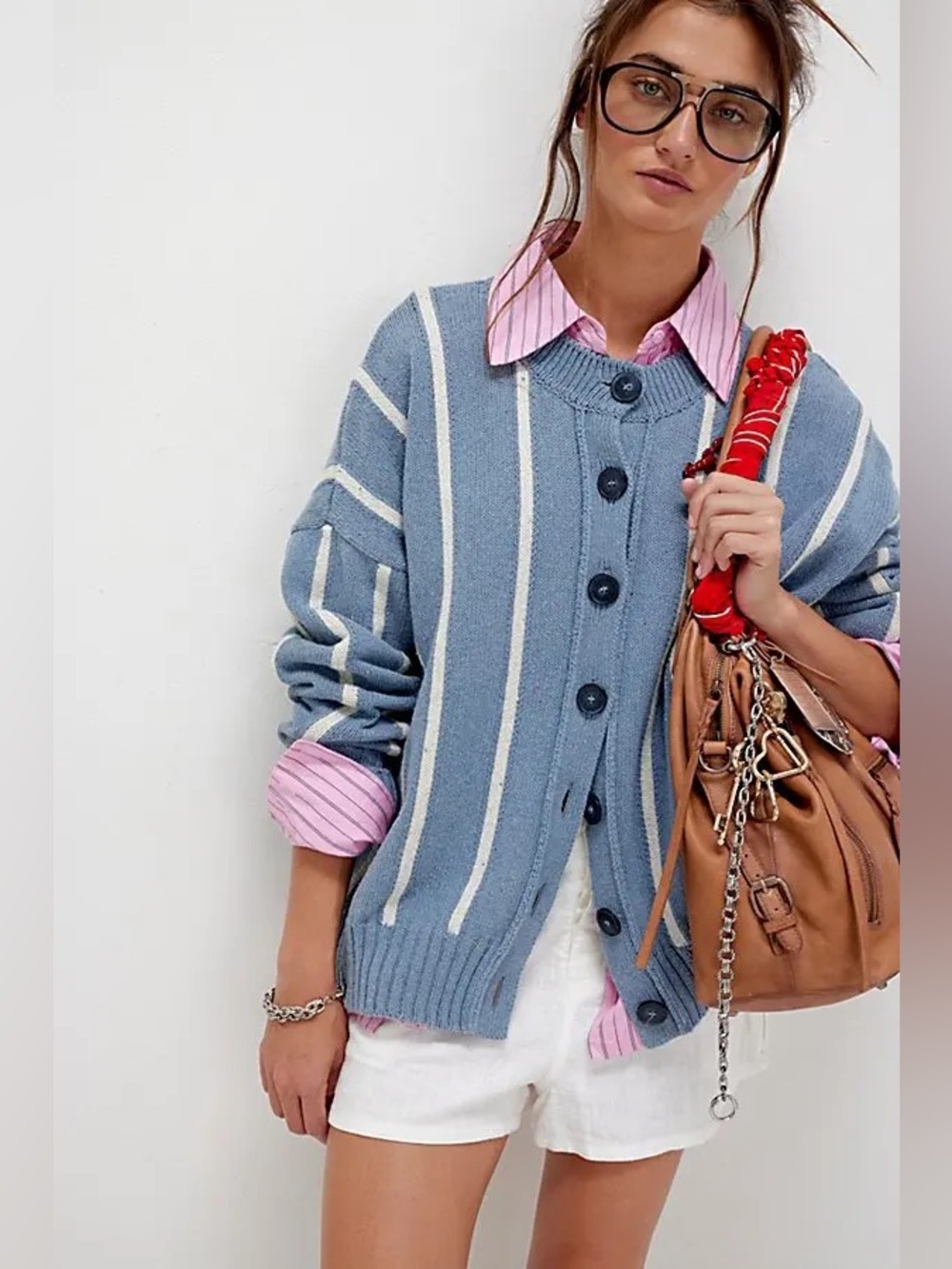 NWT We The Free Valencia Cardi ~Denim Combo~